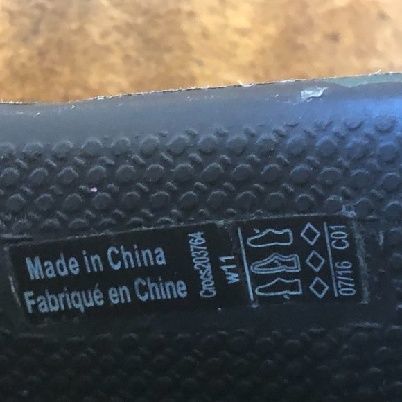 CROCS Size 11 Floral Print Clogs 203764 Dual Leather Braided Strap Dual Comfort - Picture 9 of 15